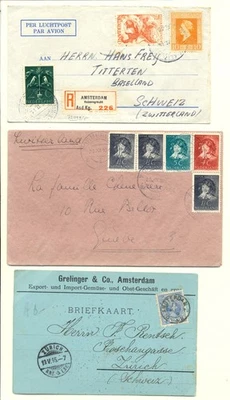 NETHERLANDS 1895/1945 - 5 x COVER TO SWITZERLAND F/VF  - Image 1 of 4