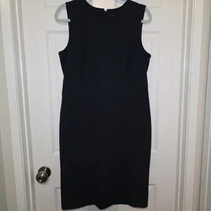 Vestido Vaina Ann Taylor Little Negro Tejido Sin Mangas 12P - Imagen 1 de 9