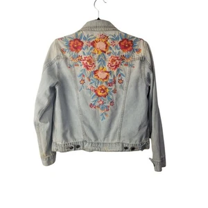 Chaqueta de Camionero Savanna Jane Abigail S Bordada Denim Boho Rodeo Vaquera Defecto - Imagen 1 de 9