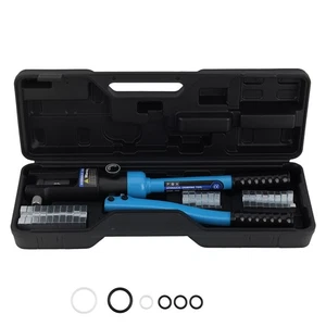 16MT Hydraulic Wire Crimper Cable Lug Terminal Crimping Tool W/ 12 Dies New - Picture 1 of 10