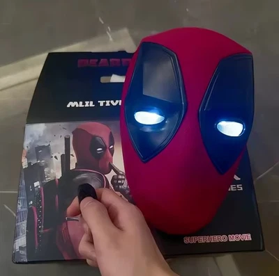 Deadpool 3 Helmet Mask Headwear Light Up Movable Eyes Ring Remote Control Mask - Image 1 of 3