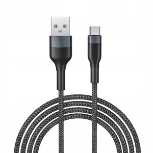 Kabel Rosfix USB-A na USB-C 1m czarny – elastyczny, trwały uniwersalny kabel - Zdjęcie 1 z 2