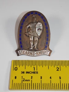 Rare 1928-1929 Stearns-Knight Radiator Emblem Automotive Car Hood Brass Badge - Bild 1 von 5
