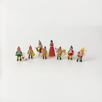 LOTE CONJUNTO Blancanieves siete enanos decoraciones vintage decoración pastel Hong Kong KT Foto 1 de 4