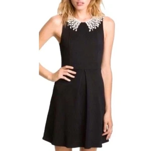 Free People Black & White Waffle Cocktail Dress Size Small - Picture 1 of 12