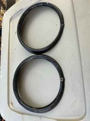 Hella Vintage Vw Bug Headlight Ring Set Black  - Image 1 of 4