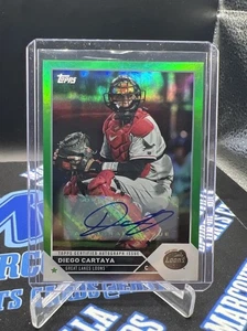 2023 Topps Pro Debut - Diego Cartaya #PD-169 Green Foil SP Auto 63 /99 RC - Picture 1 of 4