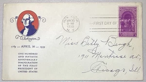 FDC 1939 Commemorating The 150th Anniversary Of George Washington Inauguration - Picture 1 of 4