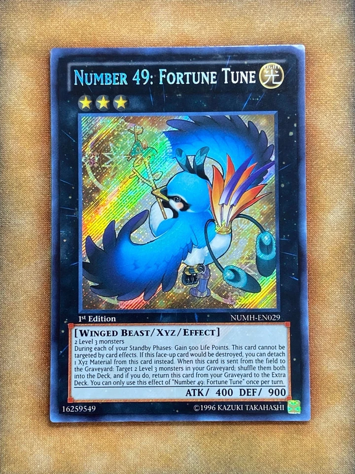 Yugioh Number 49: Fortune Tune NUMH-EN029 Secret Rare 1st Ed LP - Image 1 of 1