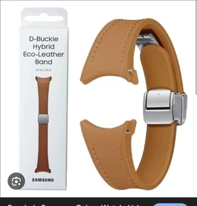 Samsung D-Buckle Hybrid Eco-Leather Band Camel Size S/M For Watch 6 & 7 - Photo 1 sur 8