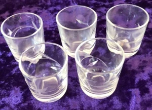 Set of 5 Gorham Cut Crystal Etched Schnapps Glasses 2” Tall - Picture 1 of 8