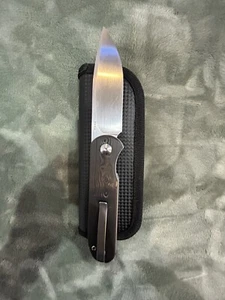 front flipper 3.375'' m390 blade carbon fiber titanium tactical pocket knife edc - Picture 1 of 5