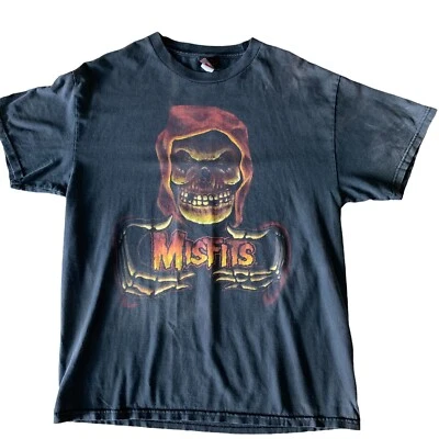 Vintage Misfits Y2K Crimson Ghost Band Promo T-Shirt Faded M/L Distressed - Image 1 of 4