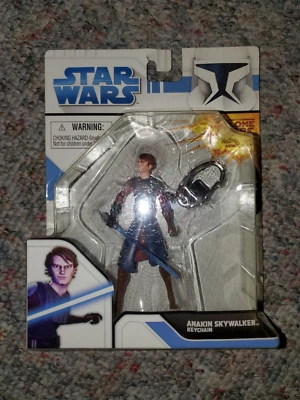 STAR WARS Anakin Skywalker The Clone Wars Action Figure Keychain NIB BFI 2008 - Image 1 of 3