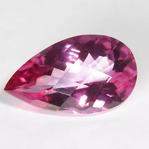 5.65Cts Romantic Look Natural Pink Topaz Pear Checker Cut Loose Gemstone - Picture 1 of 6