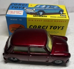 1960’s Corgi no. 226 Mini-minor Car New in Box Great Britain NRMT Purple 3” Box - Picture 1 of 5