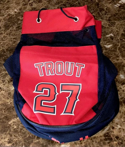 Mike Trout #27 Los Angeles Angels Baseball Yakult SGA Cooler Backpack NEW Cover