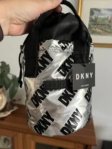 DKNY Small Tote Bag Silver Black New - Picture 1 of 5