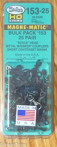 Kadee HO #15325 (153-25) Bulk Pack 153's "Scale" Head Metal Whisker - Picture 1 of 2