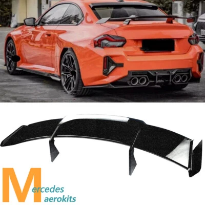 GT Look Rear Trunk Spoiler Wing Lip For BMW M240i G42 M2 G87 20-24 Carbon Flash Foto 1 de 4