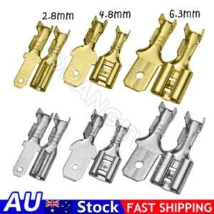 50Set 2.8/4.8/6.3mm Spade Male Female Terminals Electrical Wire Crimp Connectors - Picture 1 of 22