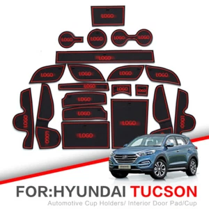 Car Gate Slot Pad Water Coaster Interior Non-slip Mat For Hyundai Tucson 15-2018 - Foto 1 di 9