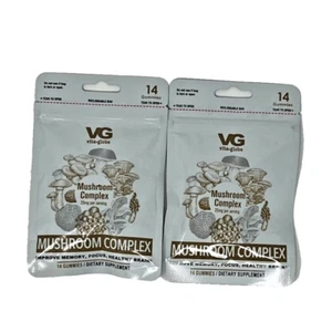 (2) 14 ct  VITA GLOBE Mushroom Complex Gummies Supports Focus and Memory EX 9/25 - Picture 1 of 2