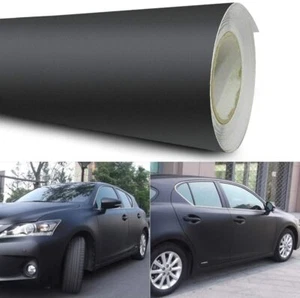 Black Matt Vinyl Car Wrap Film Sticker Air Bubble Free - Picture 1 of 7