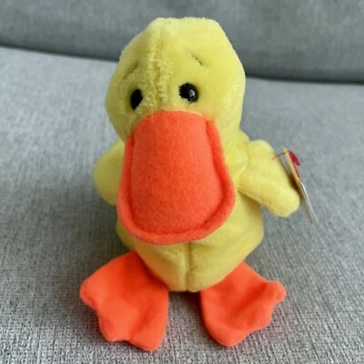 Original Ty Beanie Babies QUACKERS The Duck Style 4024 1993 Foto 1 de 4