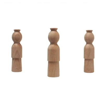 HALMAKEGEL.COM Holzkegel - Holzfiguren - Pöppel - ca. 10 cm