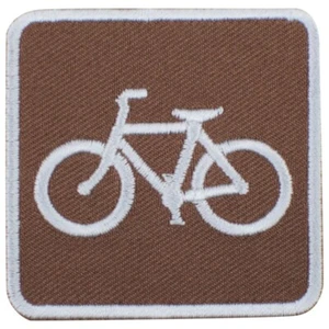 Bicycle Trail Patch - Public Bike Path Park Sign Recreational Activity Badge 2" - Picture 1 of 1