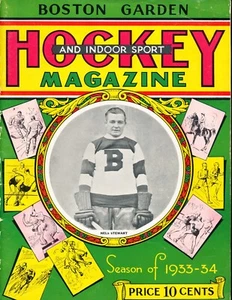 EX PLUS 19.12.1933 Montreal Maroons @ Bruins NHL Programm HOF Nels Stewart Cover - Bild 1 von 11