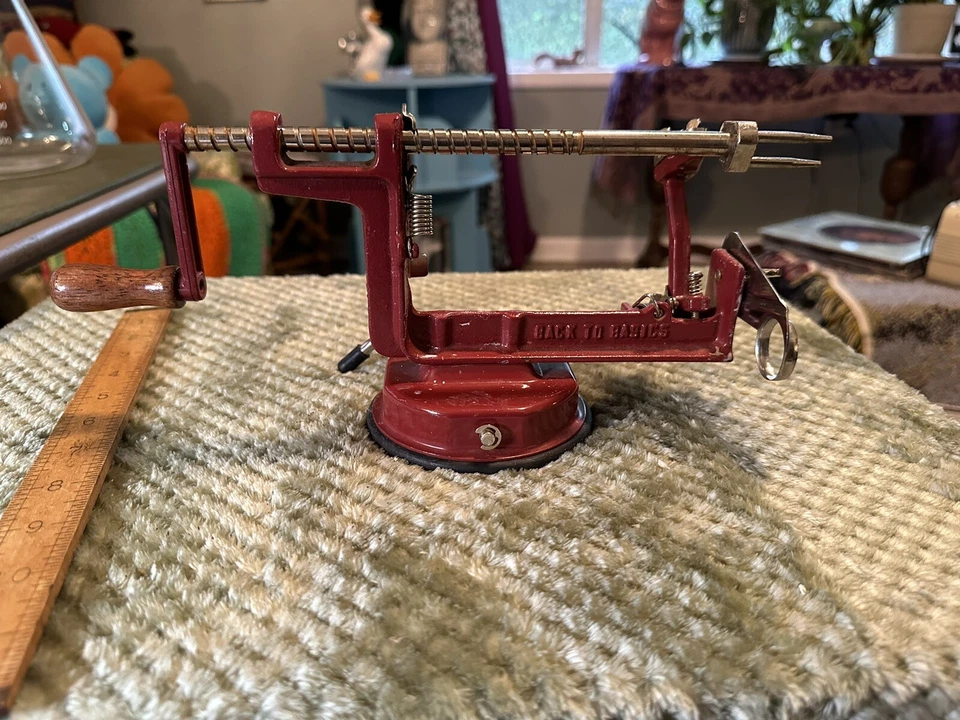 Peel Away Apple Peeler, Corer, Cast Iron, Suction Cup Mount, Back to Basics - Image 1 of 2