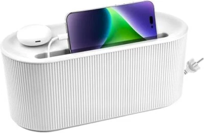 电缆管理盒桌面线收纳盒带凹槽盖塑料线架 — 第 1/4 张图片