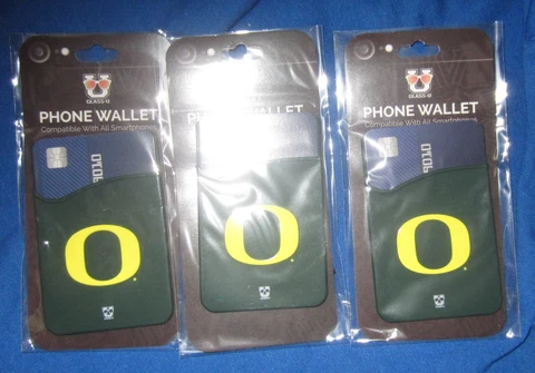 THREE UNIVERSITY OF OREGON DUCKS CELL PHONE CARD HOLDERS WALLET ACCESSORIES Cover