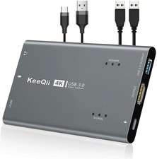 KeeQii Capture Card,USB 3.0 Video Capture Card,1080p 60fps Hdmi Capture Card 