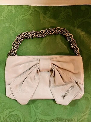 Cartera de cadena gruesa de cuero de cordero Juicy Couture Y2K Foto 1 de 4