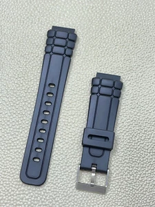 Hadley-Roma 18mm Black Rubber Sport Diver Watch Strap, Pin Buckle, MS949 - Picture 1 of 2