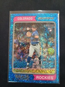 2023 Topps Baseball Heritage Ezequiel Tovar RC #317 Blue Sparkle - Bild 1 von 2