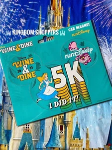 2023 Disney RunDisney Wine & Dine Marathon Alicia en el País de las Maravillas imán 5K - Imagen 1 de 1