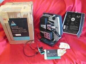 VINTAGE MID CENTURY TOWER MODEL 9280 8MM MOVIE PROJECTOR WITH BOX USA 