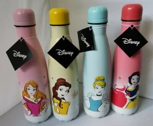 Botella de agua de acero inoxidable Disney Princess - frasco de metal aislado 500 ml nuevo - Imagen 1 de 18