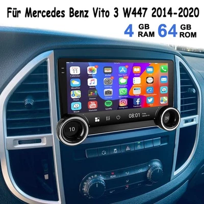 4G+64GB Android 14 Autoradio Für Mercedes Benz Vito 3 W447 2014-2020 GPS Carplay - Bild 1 von 4