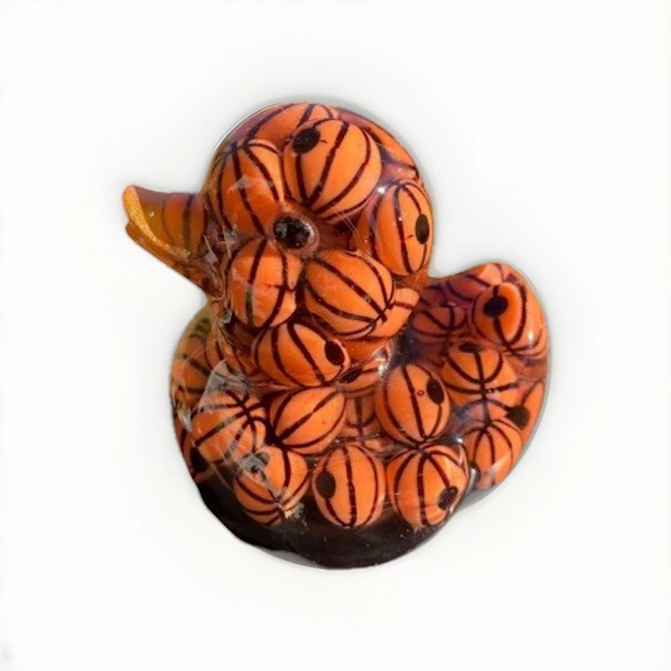 Pato de baloncesto, regalo deportivo de la NBA, regalo de pato, hecho a mano, arte de resina, con caja de regalo Foto 1 de 3