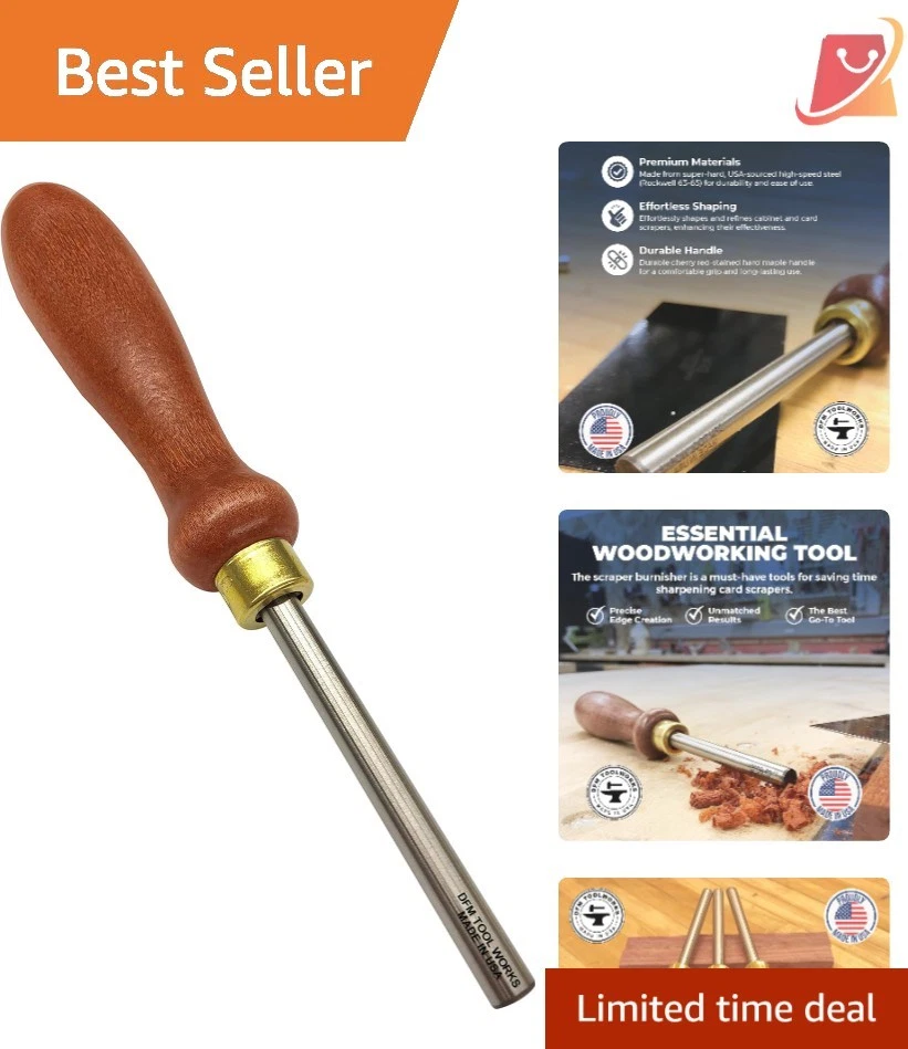 Tool Sets DFM Works Cabinet Scraper Burnisher Made in USA With Hard Maple Handle