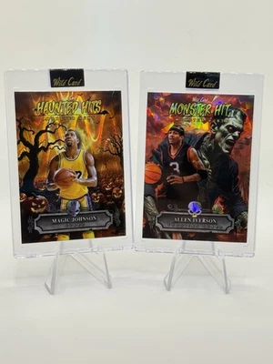 Wild Card Haunted Hits Monster Hits 2025 - 1/1 Allen Iverson & Magic Johnson Foto 1 de 2