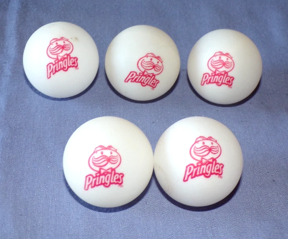 Lote 5 Pringles Promo Publicidad Cerveza Chip Ping Pong Juego Pelota Set Plástico Foto 1 de 2