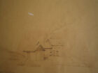 Drawing Antique Ink No  4 All Alps Traveller 19th S Mountain Landscape La