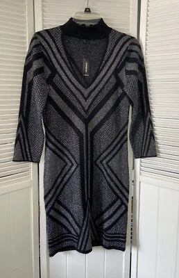 Vestido Vaina EXPRESS Mujer M Negro Manga Larga Corte Geométrico Nuevo con Etiquetas $88 Foto 1 de 4