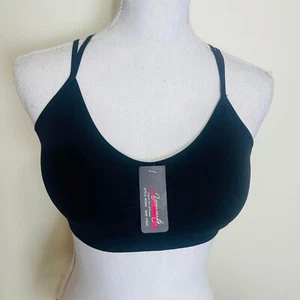Youmita Bralette Cross Back For Women, Free Size Fits Small-large, Black, PADDED - Picture 1 of 7